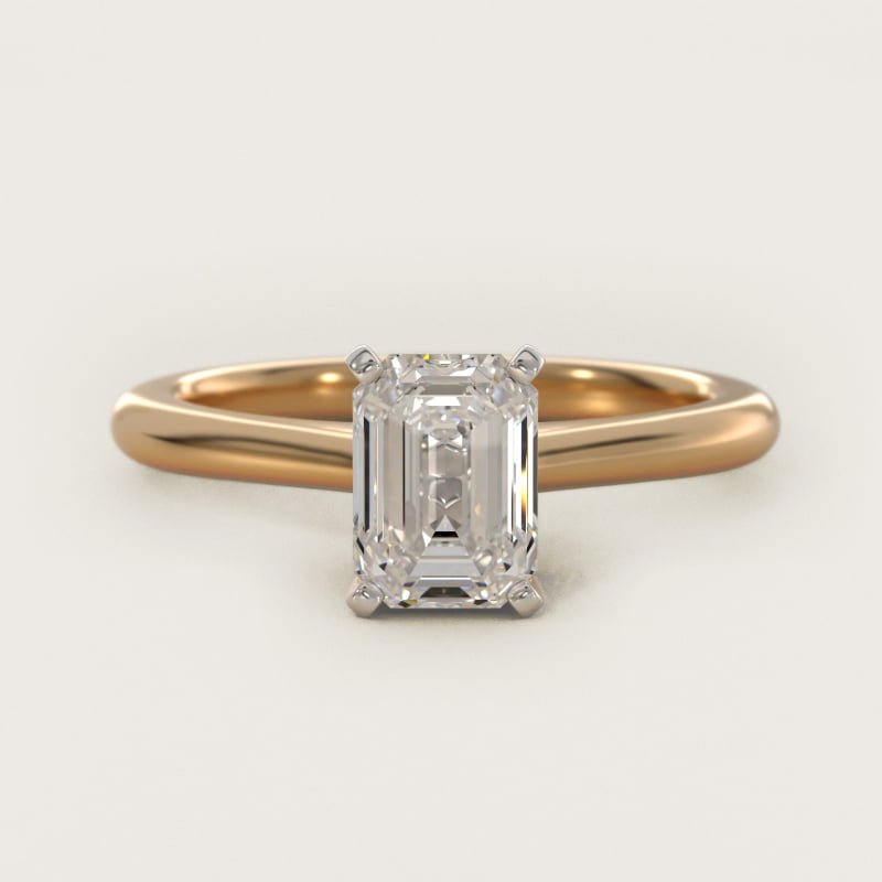 Petite Solitaire Engagement Ring in 14k Yellow Gold