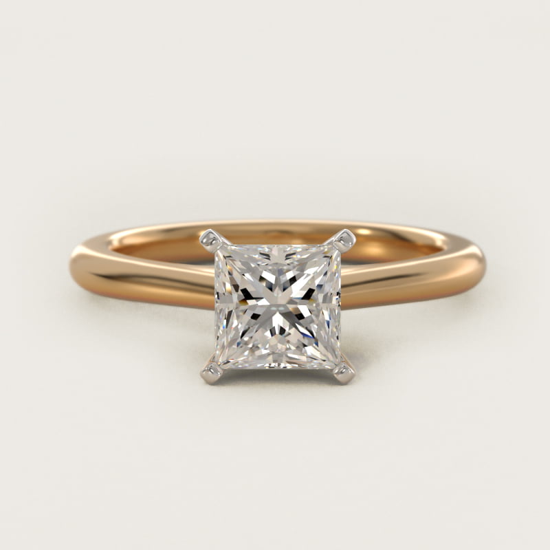 Petite Solitaire Engagement Ring in 14k Yellow Gold