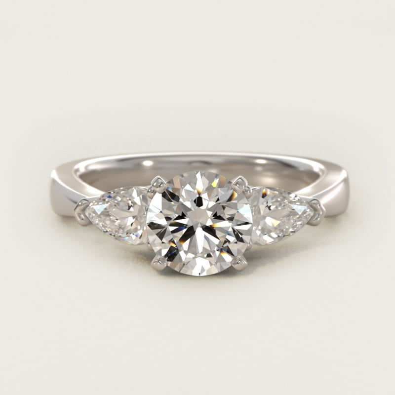 Classic Pear Shaped Diamond Engagement Ring in Platinum (1/2 ct. tw.)