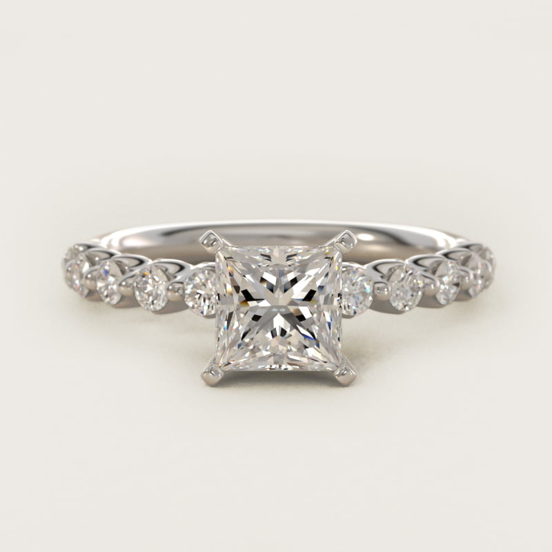 Floating Lab-Grown Diamond Engagement Ring in 14k White Gold (3/8 ct.tw.)