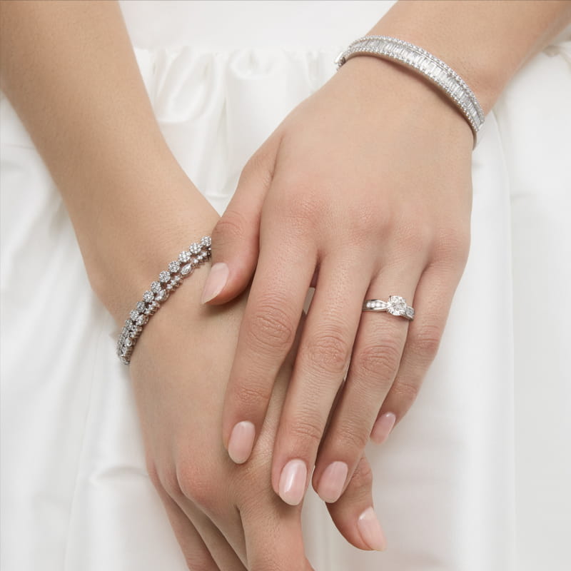 Bow-Tie Engagement Ring With Channel Set Round Diamonds In 14K White Gold By James Allen