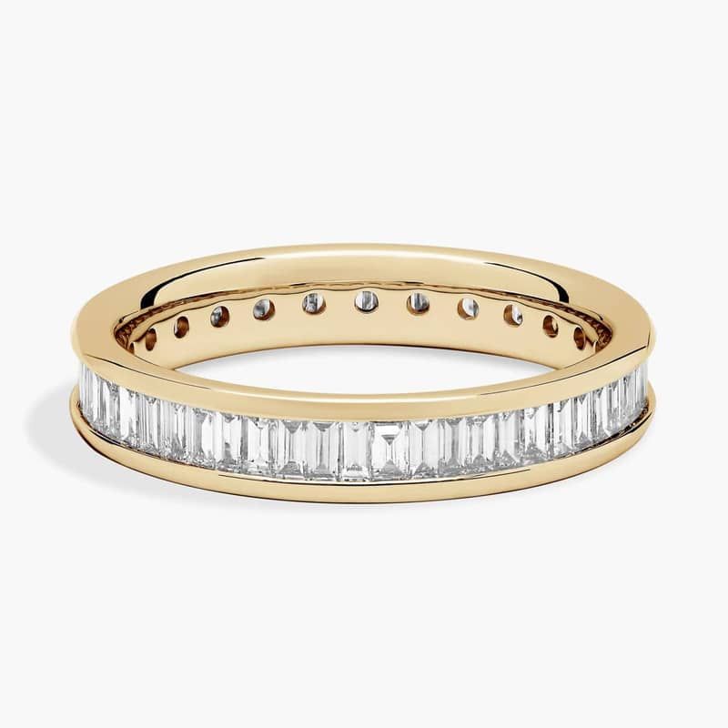 Channel Set Baguette Cut Diamond Eternity Ring in 14k Yellow Gold (1 ct. tw.)