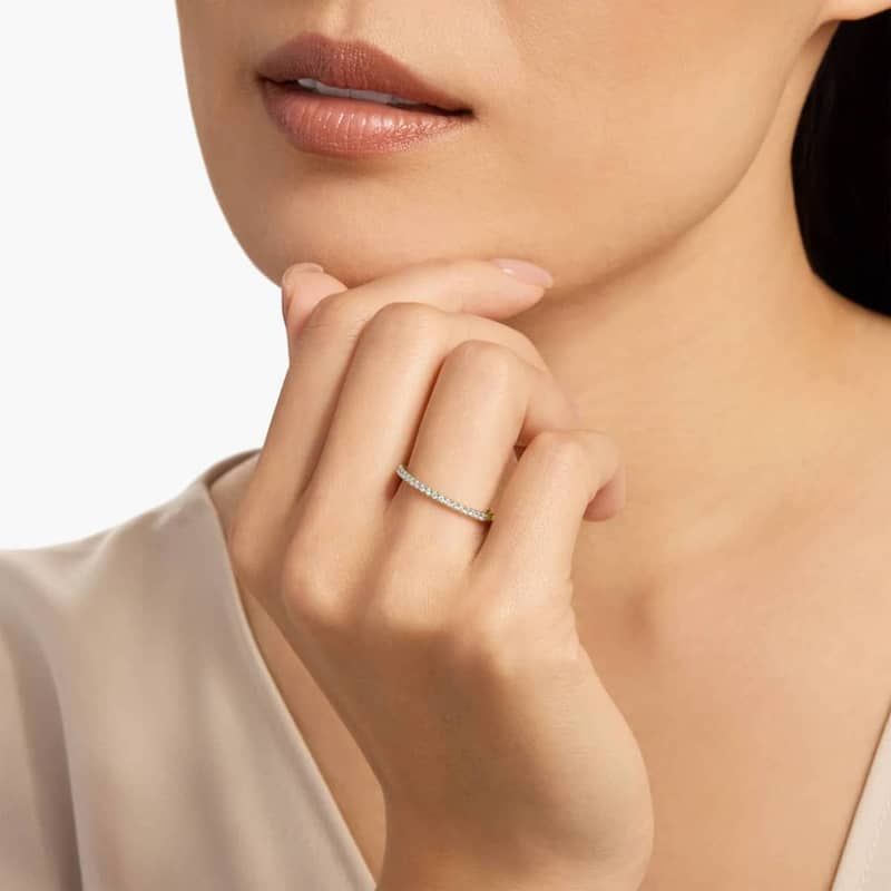 Riviera Pavé Diamond Ring in 14k Yellow Gold (1/4 ct. tw.)