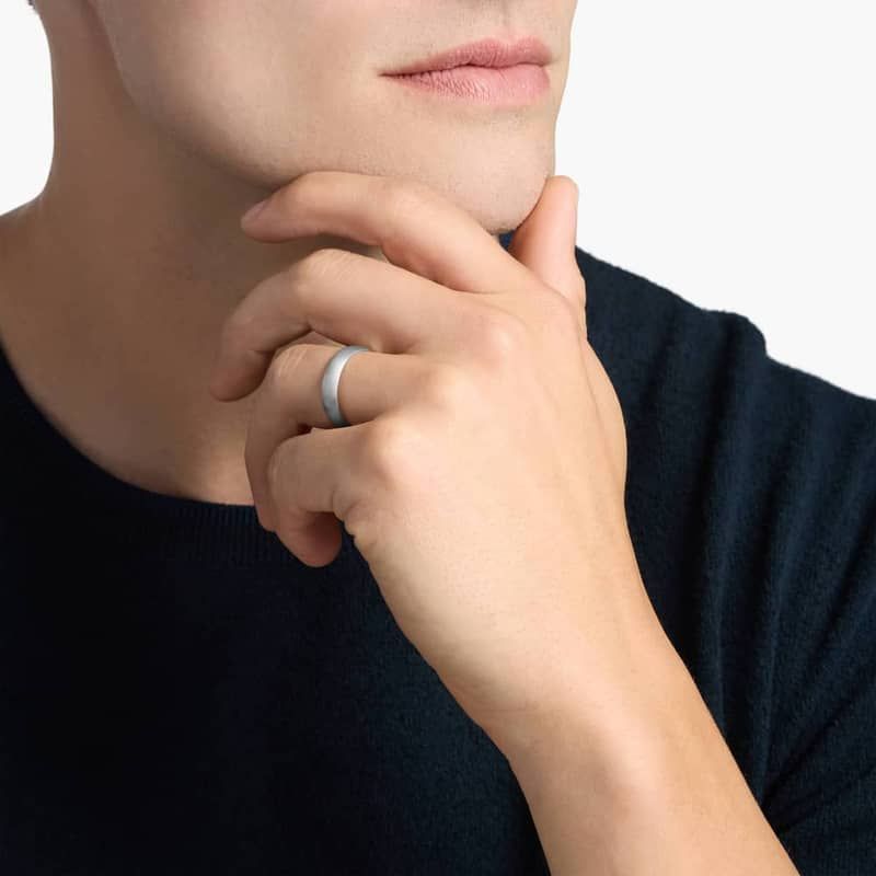 Matte Mid-weight Comfort Fit Wedding Ring in Platinum (5mm)