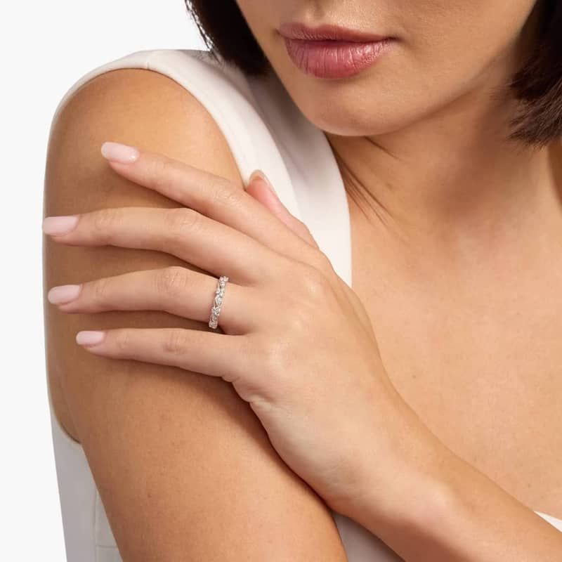 Romantic Vintage Lace Diamond Ring in 14k White Gold (1/3 ct. tw.)