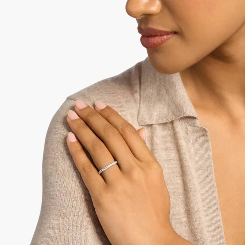 Luna Lab-Grown Diamond Eternity Ring In 14K White Gold (1 Ct. tw. - F-G / VS2-SI1)