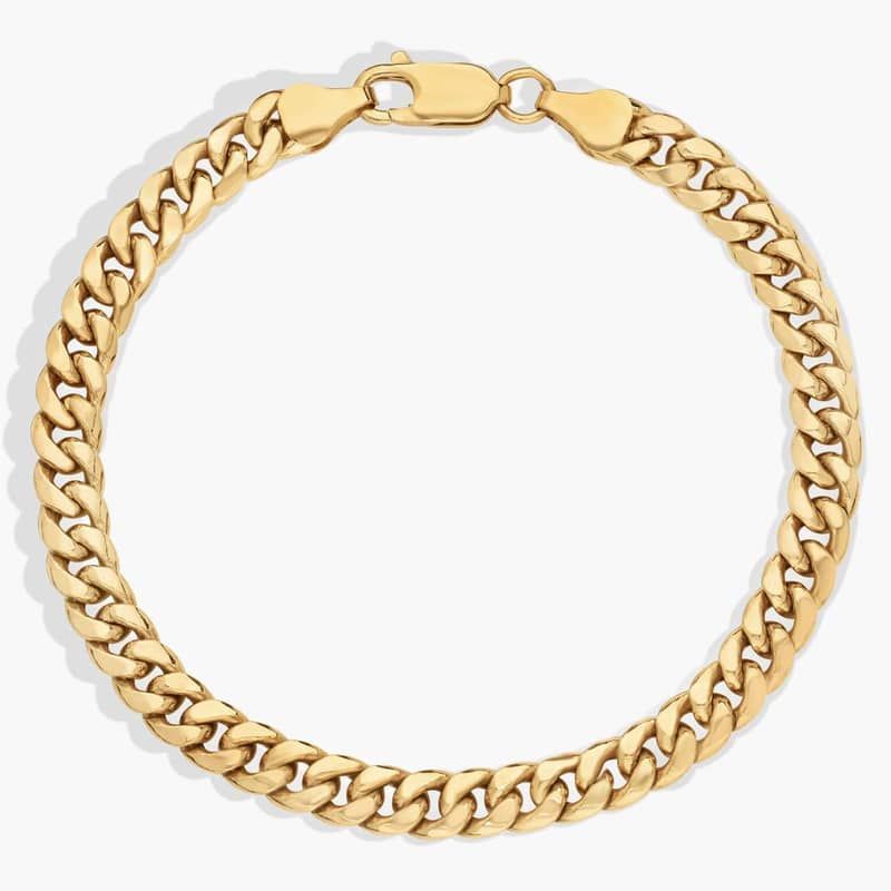 8" Men's Miami Cuban Link Bracelet in 14k Yellow Gold (6 mm)