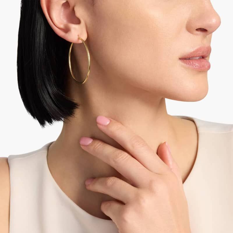 Large Hoop Earrings in 14k Yellow Gold (2 x 45 mm)